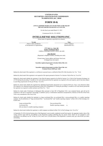 Thumbnail Odysight.ai 10-K Annual Report 2015