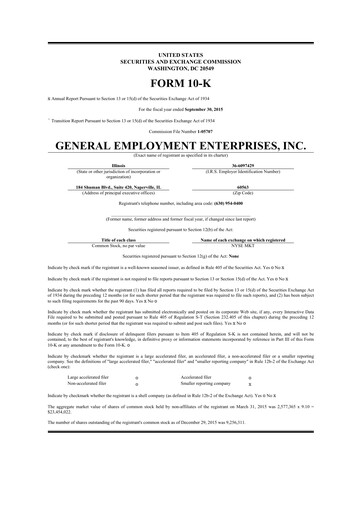 Thumbnail GEE Group 10-K Annual Report 2015