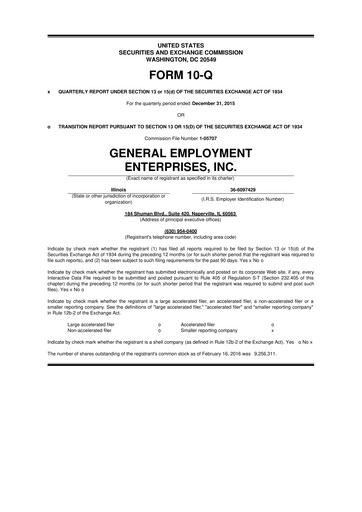 Vorschaubild GEE Group 10-Q Quartalsbericht 2016 