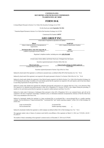 Thumbnail GEE Group 10-K Annual Report 2016