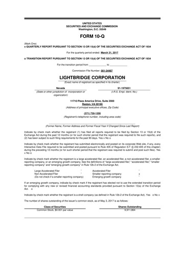 Thumbnail Lightbridge Corporation 10-Q Quarterly Report FY2017 