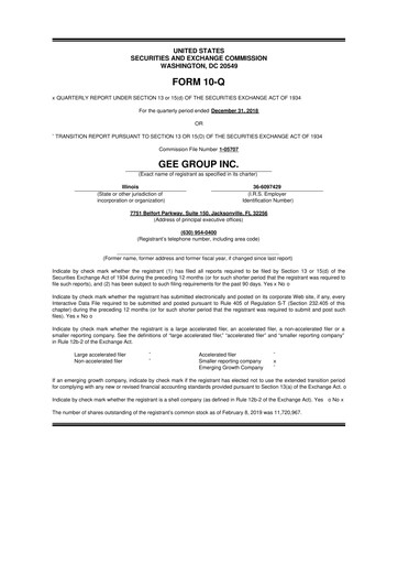 Vorschaubild GEE Group 10-Q Quartalsbericht 2019 