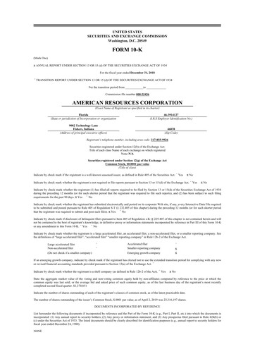 Thumbnail American Resources Corp 10-K Annual Report 2018