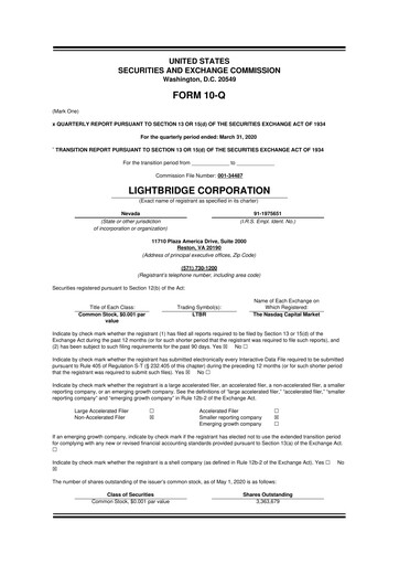 Thumbnail Lightbridge Corporation 10-Q Quarterly Report FY2020 