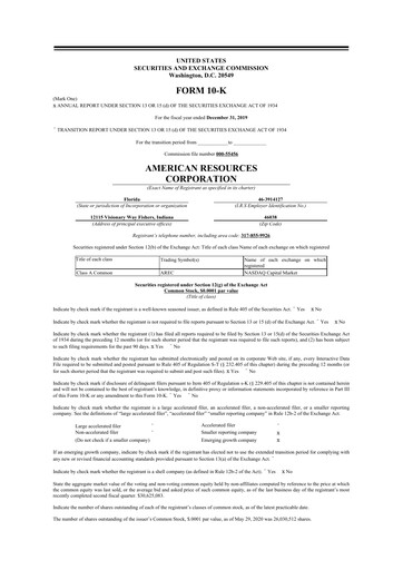 Thumbnail American Resources Corp 10-K Annual Report 