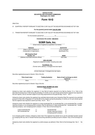 Thumbnail SOBR Safe 10-Q Quarterly Report FY2020 