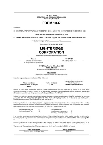 Thumbnail Lightbridge Corporation 10-Q Quarterly Report FY2020 