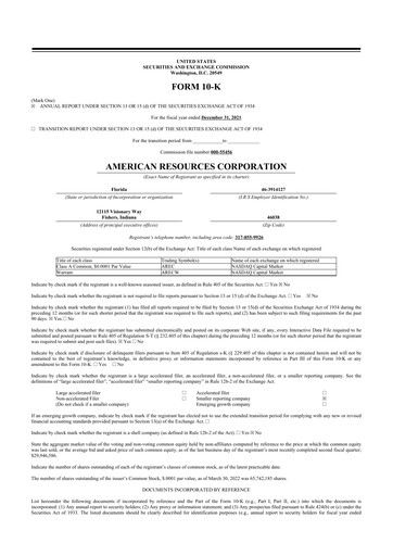 Thumbnail American Resources Corp 10-K Annual Report 2021