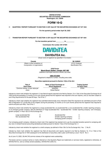 Thumbnail DAVIDsTEA 10-Q Quarterly Report FY2023 
