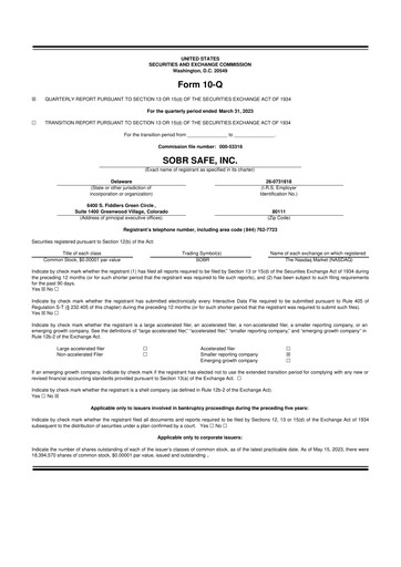 Thumbnail SOBR Safe 10-Q Quarterly Report FY2023 