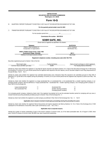 Thumbnail SOBR Safe 10-Q Quarterly Report FY2023 