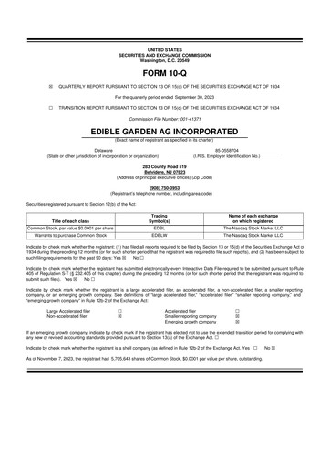 Thumbnail Edible Garden 10-Q Quarterly Report FY2023 