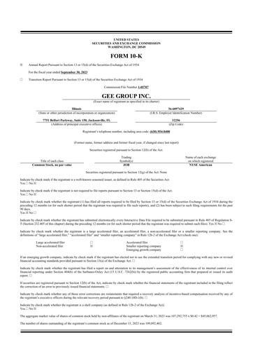 Thumbnail GEE Group 10-K Annual Report 2023