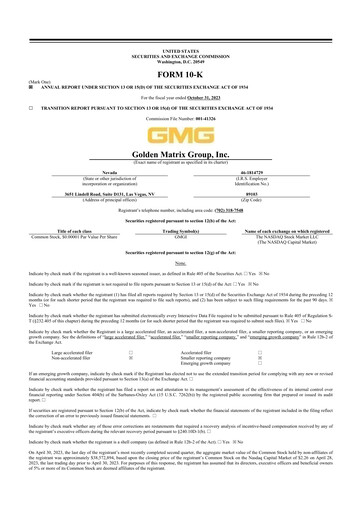 Thumbnail Golden Matrix Group 10-K Annual Report 2023