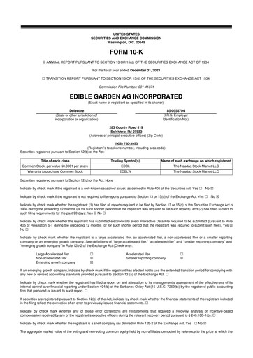 Thumbnail Edible Garden 10-K Annual Report 2023