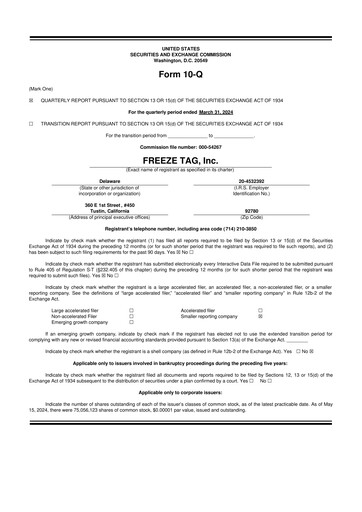 Vorschaubild Freeze Tag 10-Q Quartalsbericht 2024 