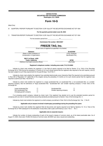 Vorschaubild Freeze Tag 10-Q Quartalsbericht 2024 