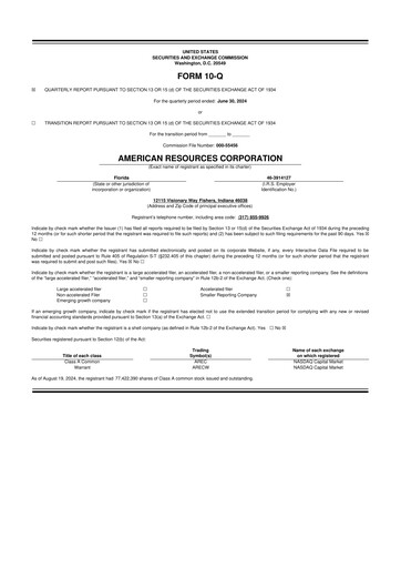 Thumbnail American Resources Corp 10-Q Quarterly Report FY2024 