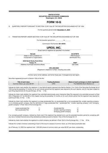 Thumbnail Upexi 10-Q Quarterly Report FY2025 