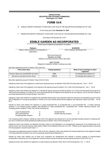 Thumbnail Edible Garden 10-K Annual Report 2024