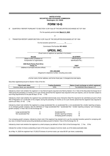 Thumbnail Upexi 10-Q Quarterly Report FY2025 