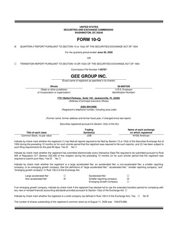 Thumbnail GEE Group 10-Q Quarterly Report FY2026 