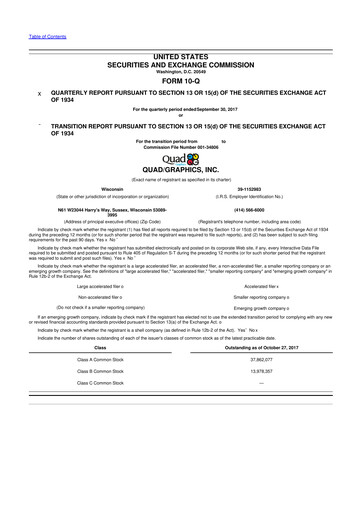 Thumbnail Quad 10-Q Quarterly Report FY2017 