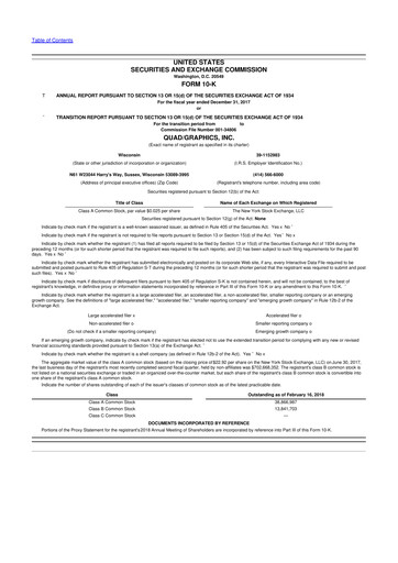 Thumbnail Quad 10-K Annual Report 2017