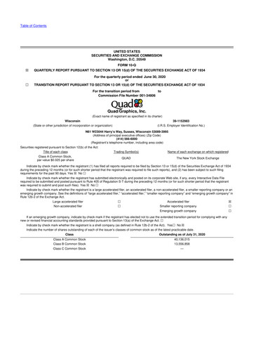 Thumbnail Quad 10-Q Quarterly Report FY2020 