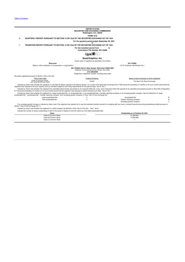 Thumbnail Quad 10-Q Quarterly Report FY2021 