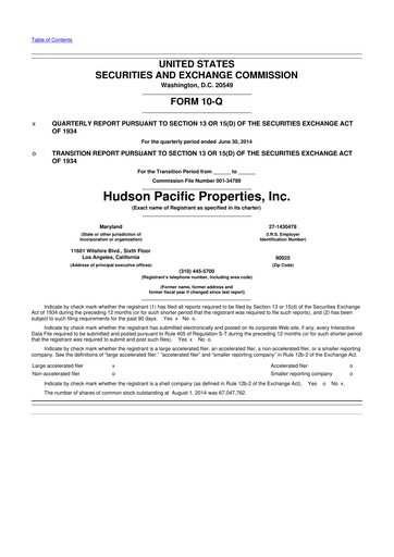 Thumbnail Hudson Pacific Properties
 10-Q Quarterly Report FY2014 