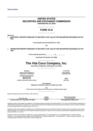 Thumbnail The Vita Coco Company 10-Q Quarterly Report FY2024 