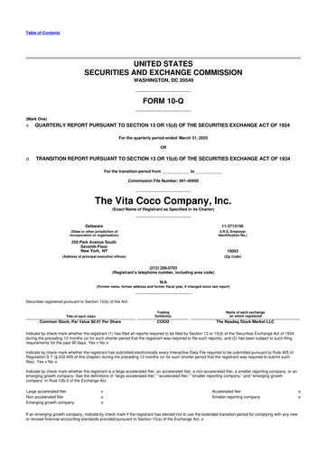 Thumbnail The Vita Coco Company 10-Q Quarterly Report FY2025 