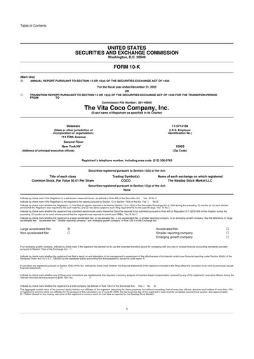 Thumbnail The Vita Coco Company 10-K Annual Report 2025