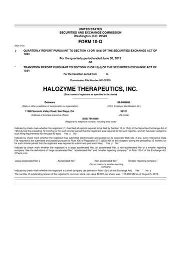 Thumbnail Halozyme Therapeutics 10-Q Quarterly Report FY2013 