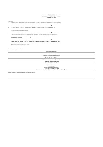 Thumbnail Scorpio Tankers
 20-F Annual Report 2022