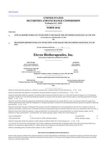 Thumbnail Carisma Therapeutics 10-K Annual Report 2015