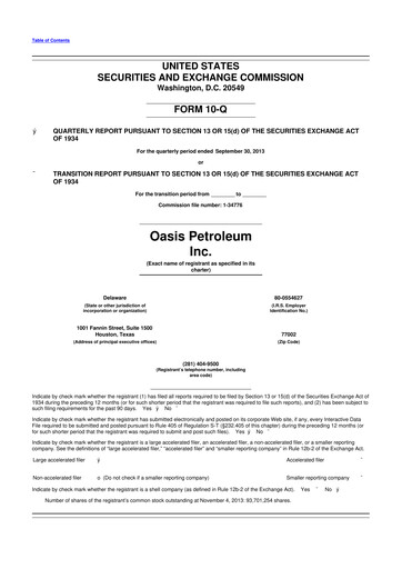Thumbnail Chord Energy 10-Q Quarterly Report FY2013 