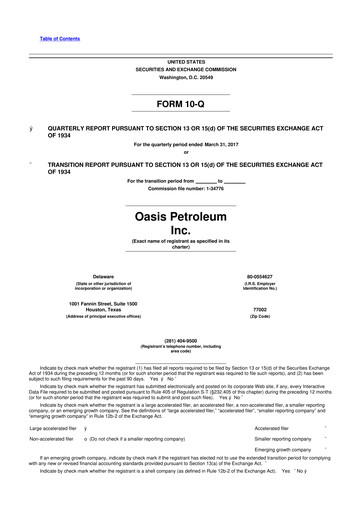 Thumbnail Chord Energy 10-Q Quarterly Report FY2017 
