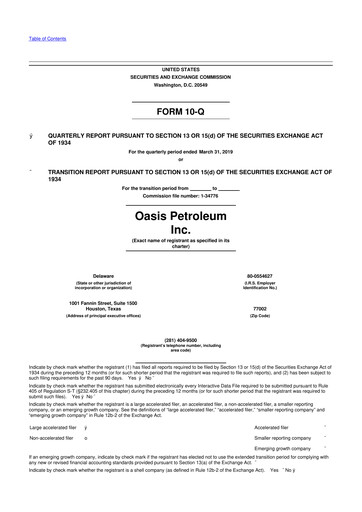 Thumbnail Chord Energy 10-Q Quarterly Report FY2019 