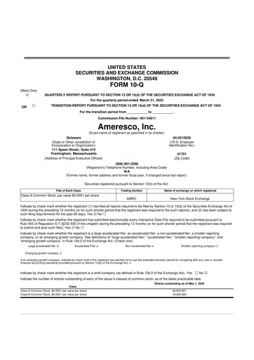 Thumbnail Ameresco
 10-Q Quarterly Report FY2025 