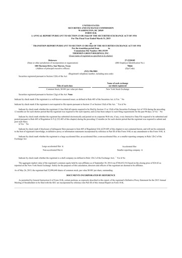 Thumbnail Thermon Group 10-K Annual Report 2015