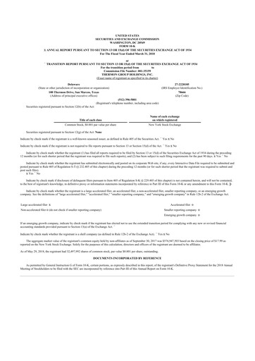 Thumbnail Thermon Group 10-K Annual Report 2018