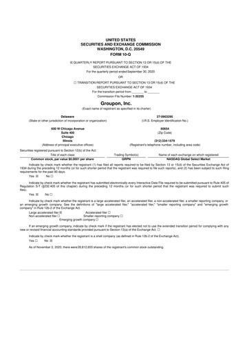 Vorschaubild Groupon 10-Q Quartalsbericht 2020 