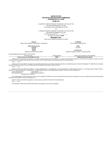 Vorschaubild Groupon 10-Q Quartalsbericht 2022 