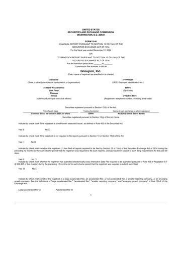 Thumbnail Groupon 10-K Annual Report 2024