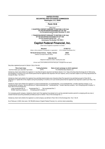Thumbnail Capitol Federal Financial 10-Q Quarterly Report FY2025 