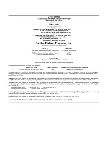 Thumbnail Capitol Federal Financial 10-Q Quarterly Report FY2026 