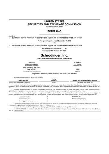 Thumbnail Schrödinger 10-Q Quarterly Report FY2025 
