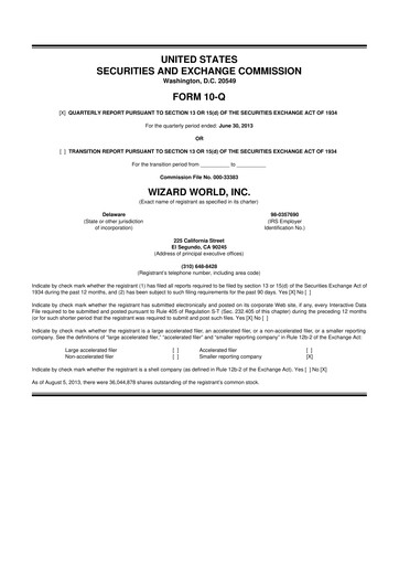 Thumbnail Prairie Operating 10-Q Quarterly Report FY2013 